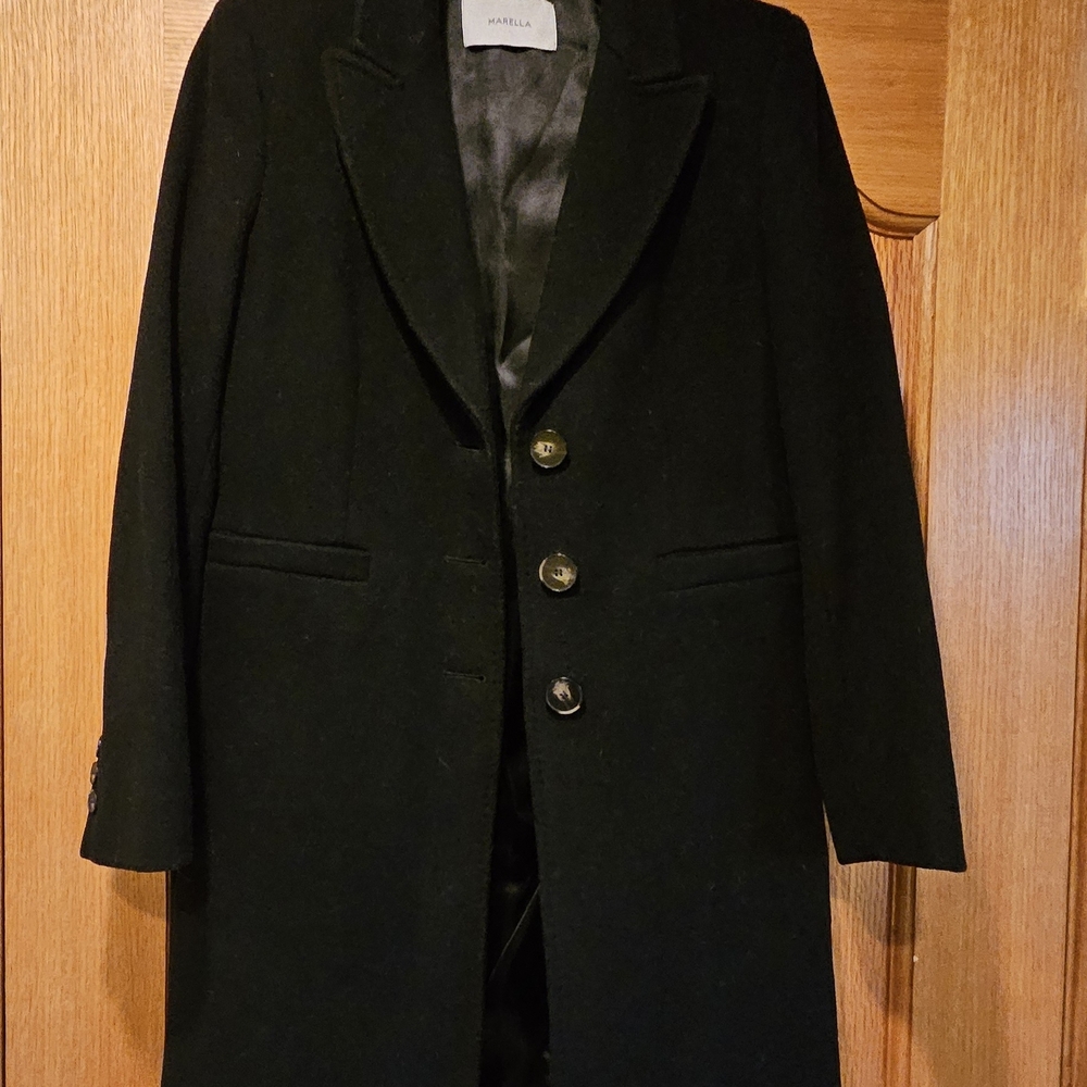 MARELLA Women's Elegant Black Trench Coat